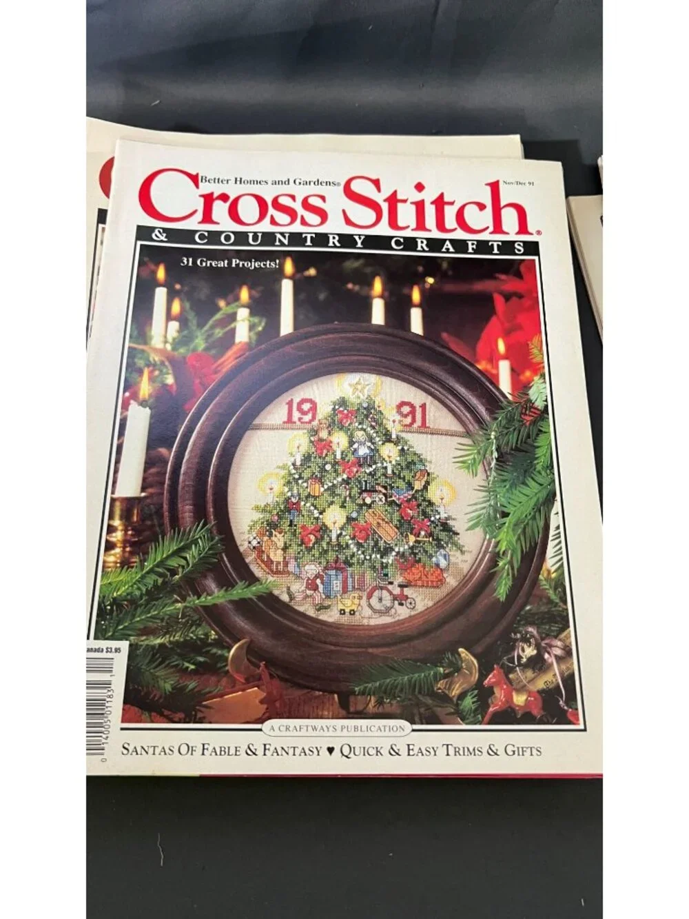 18 Vintage Cross Stitch & Country Crafts Magazines 1990-1991 Collection